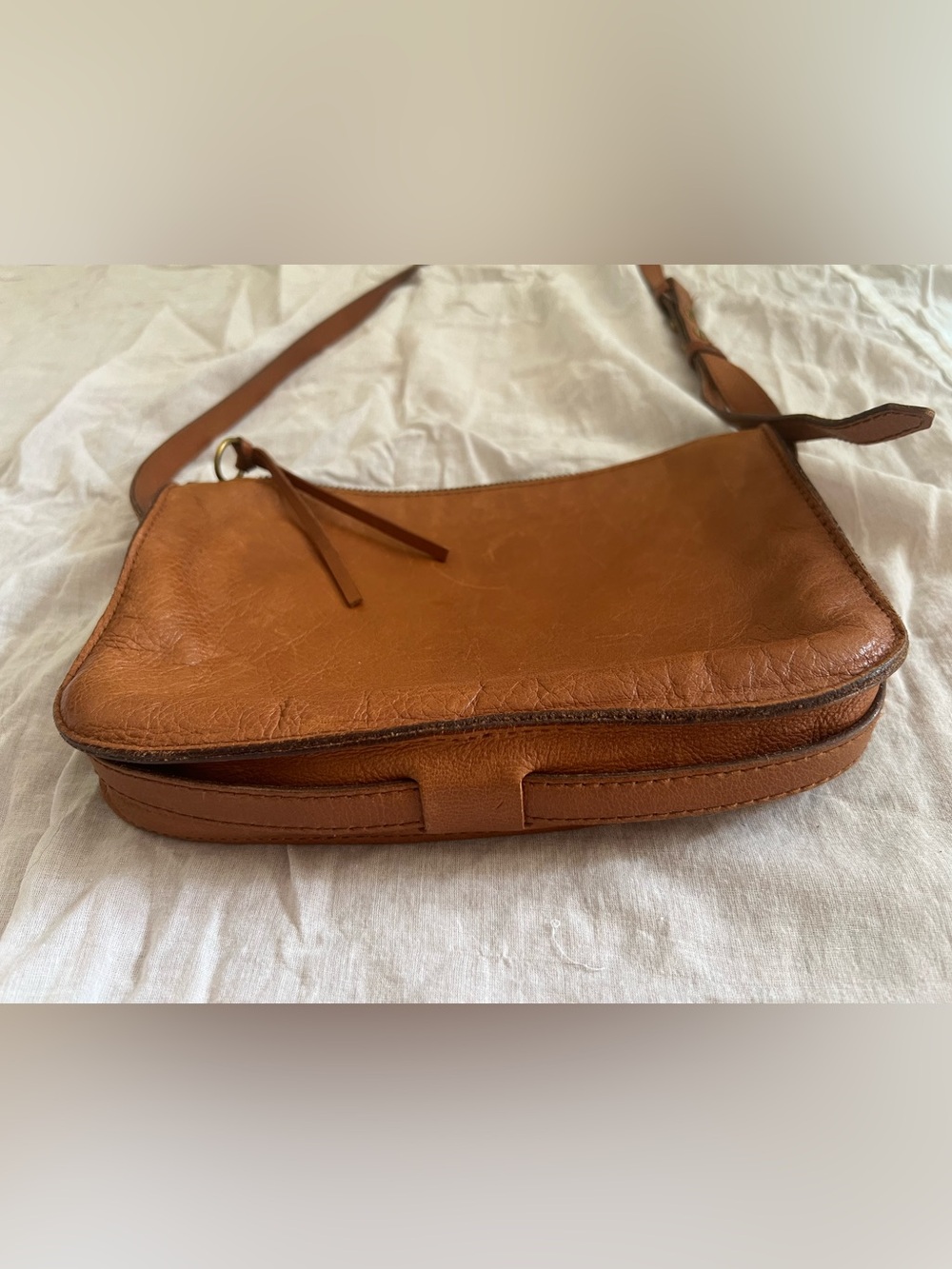 Madewell Cognac Leather Crossbody Bag